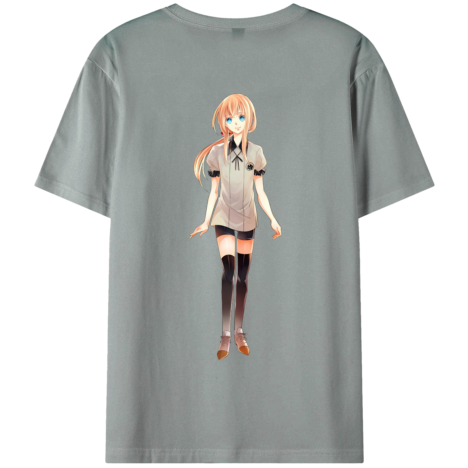 （画像用） 刀剣乱舞 Touken Ranbu 綿100％ メンズ半袖Tシャツ（バックプリント） 通気性